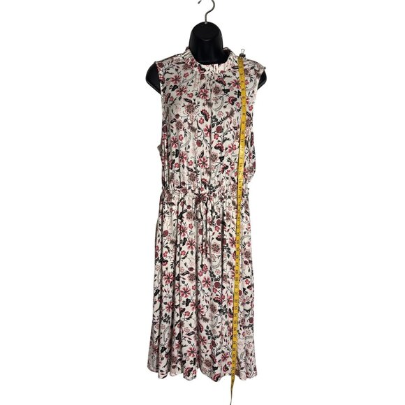 Floral Sleeveless High-Neck Dress With Pockets By Torrid Size 2 White/Pink/Black - Picture 10 of 14